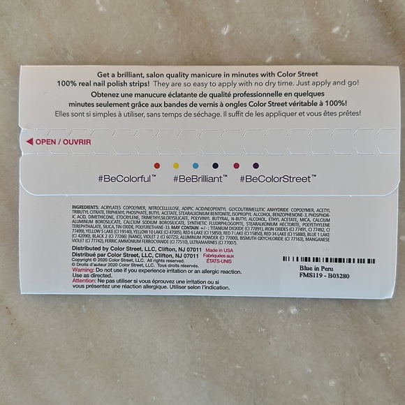 4/$15 |Blue in Peru | Color Street nail strips - Picture 2 of 3